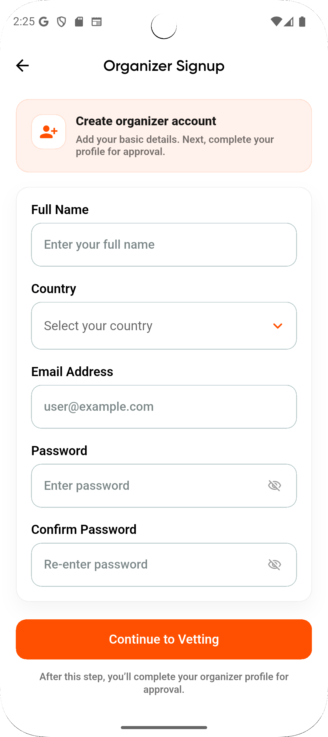 Organizer app preview 3