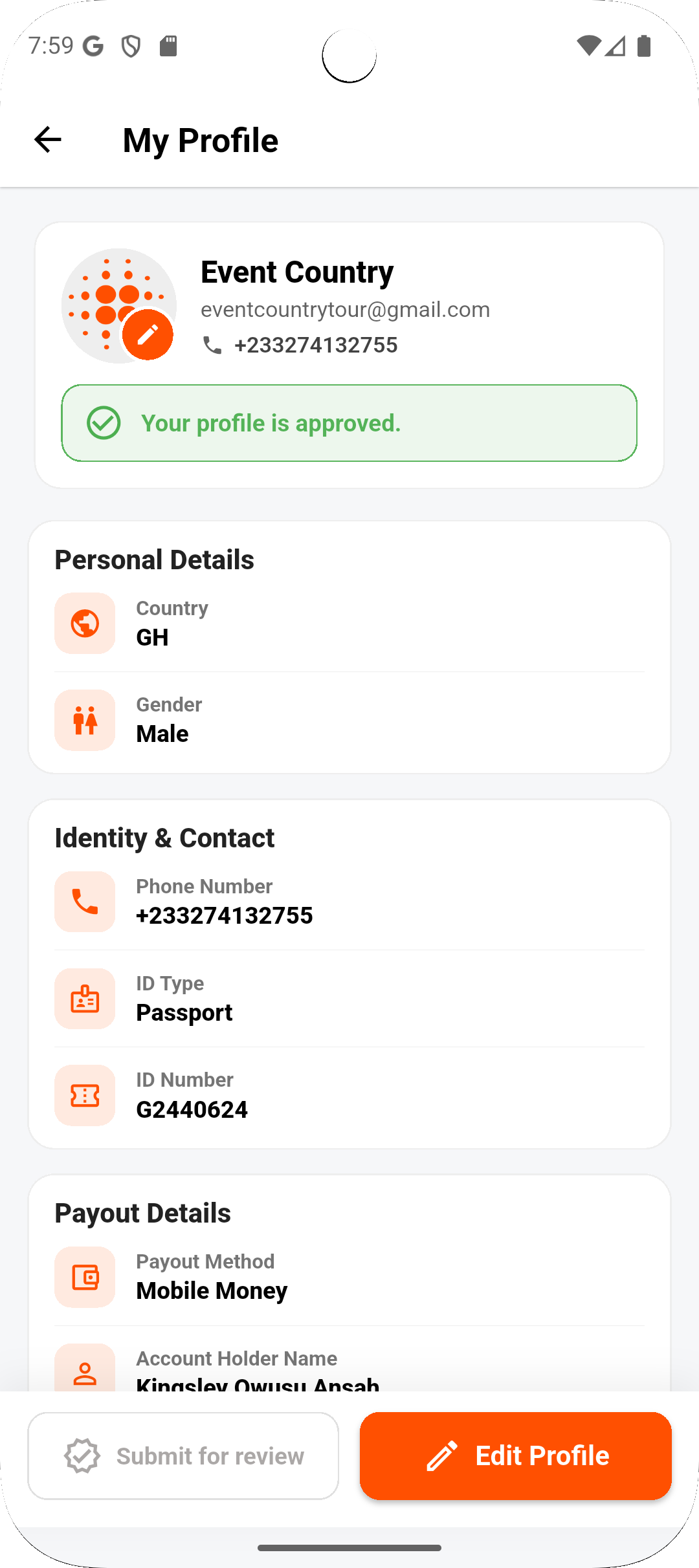 Organizer app preview 25